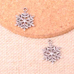 100st CHARMS SNOW SNOWFLAKE 22 * ​​16mm Antik Making Pendant Fit, Vintage Tibetansk Silver, DIY Handgjorda Smycken