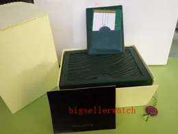 2020 Super Quality Top Luxury Watch Green Original Box Papers Mens Present Klockor Lådor Läder Bag Kort 0.8kg För Träklockan