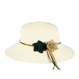 女性の夏の帽子花弓ノットファッションの日焼け止めの折りたたみビーチハット帽子の韓国語版