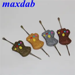 New Arrival 4 colors Dabber tool with fashion deign stickers wax Dab tool 120mm Jars Tool