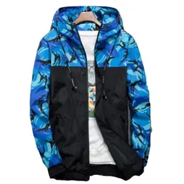 Herren Bomber Männliche Jacken Camouflage Kapuzenjacke Dünne Windjacke Männer Camouflage Outwear Paare Kleidung