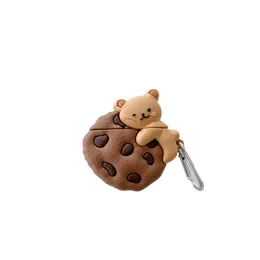 Biscuit bear earphone shell 1/2 generation Bluetooth wireless earphone cover anti-fall cute silicone soft shell