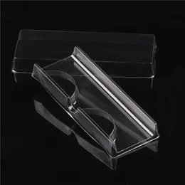 Acrylic Eyelash Pull Type Storage Case Packing Box för magnetisk ögonfranslåda Transparent Lock Clear Tray