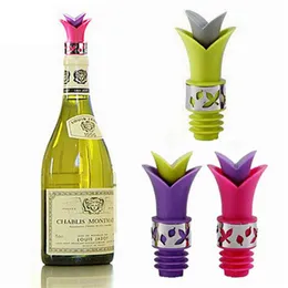 Food Grade Silicone Lily Wine Bottle Stoppers Bottle Cap Wine Plug Durable Wine Pourer Anti Spill Tools Kitchen Bar Tool