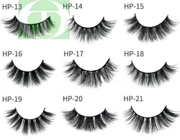 Hp serie 3d mink ögonfransar handgjorda mink fransar full remsa falska ögonfransar individuella ögonfransar ögon makeup fransar förlängning skönhet