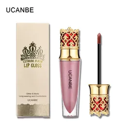 UCANBE Brand Shimmer Matte Liquid Lipgloss Makeup 6 Colors Waterproof Pigmented Velvet Lip Gloss Metallic Lipstick Cosmetics