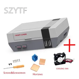 Freeshipping Mini NES NES Case Retroflag Case z wentylatorem chłodzącym przeznaczony do malin PI 3/2 / B +