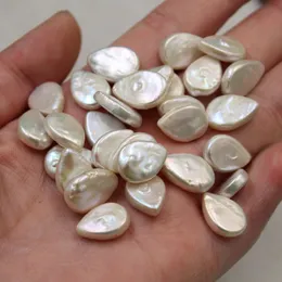 Perla bianca naturale coltivata d'acqua dolce Perla d'acqua dolce coltivata Perline a forma di lacrima a forma di biwa