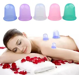 100st Health Beauty Family Body Massage Helper Anti Celluliter Vakuum Silikon Cupping Cups Vakuum Sugkopp Fascia Massager 5.5 * 5,5cm