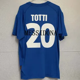 Retro 2000 Italys Soccer Jerseys Home Del Piero Maglia Rossi Totti Pirlo Italiade Football Shirt Maglie Quality Men Maillots de Football Jersey