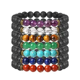 Eye Tiger türkis Naturstein Armband Lava Gestein ätherische Öl Diffusor Perlen Armband Designer Mode Schmuck für Frauen Männer