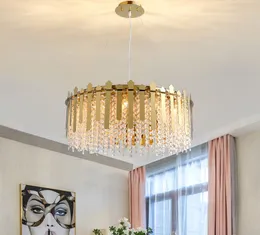 Nowy nowoczesny salon Crystal Light Chandelier Gold Lampa AC110V 220 V Luster LED Dinning Room Lights Myy Myy
