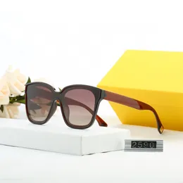 Fashion-Mens Woman Solglasögon Design Solglasögon Mens Glasögon UV400 F Brev 2590 5 Färg Alternativ högkvalitativ med låda
