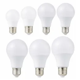 E27 LED-lampa 85-265V LED-lampa 3W 6W 9W 12W 15W 18W 20W Lampada LED-lampor Tabell Spotlight Cold / Warm White