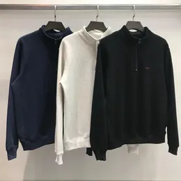 Tasarımcı kazak carh etter baskı 19fw stant yaka ong kollu marka moda kadınlar için katı sweatshirt kadınlar asya boyutu