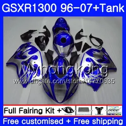 Karosserien für Suzuki GSXR 1300 1996 2002 2003 2004 2005 2006 2007 blau silbrig 333HM.128 GSXR-1300 GSXR1300 Hayabusa 96 02 03 04 05 06 Verkleidung