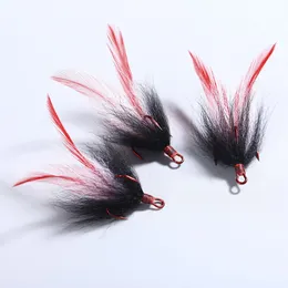 Fishing Triple Hook With Feather /Box Dressed Replacement Fishing Treble  Hooks 2# Teaser Feather PIKE BASS From Enjoyoutdoors, $11.94