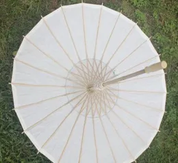 New Eco-friendly Bamboo White Color Long-handle Bridal Wedding Paper Parasols DHL Fedex Free Shipping