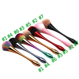 Na027 7 Styl Multicolor Foundation Foung Makeup Pędzle Zestaw Kropla Wody Mała Talia Design Travel Cosmetic Makeup Beauty Brush Tool