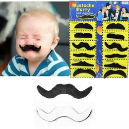 12pcs/set Halloween Party Costume Fake Mustache Moustache Funny Fake Beard Whisker Party Costume For Adult Kids Toys Conjunto De Barba De Bigote Falso