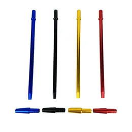 Colorful Handle Filter Mouthpiece Holder Mouth Tips Portable Aluminum Alloy Stem Tube For Hookah Shisha Smoking Silicone Hose DHL