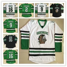 رخيصة شمال داكوتا القتال Sioux College Hockey Jerseys 2 Stecher 9 Caggiula 16 Brock Boeser 33 Cam Johnson All Ed Uniforms Fashions