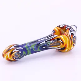 Fantasy Stripe Glass 5.2" Water Pipe 79g smoking pipes Bubbler For Dry Herb