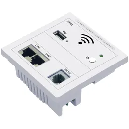 300Mbps 86mm Panel w Wall Wireless AP Router 220 V WIFI Point Invall AP Bezprzewodowe WiFi Repeater Repeater Drop