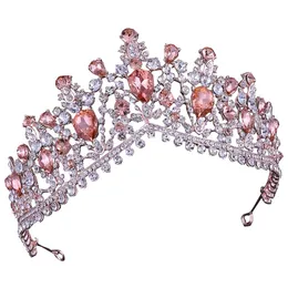 Luksusowy dhinestone tiara korony kryształowe akcesoria do włosów ślubnych Wedding Headpies Quinceanera Pageant Prom Queen Tiara Princess Cr2182