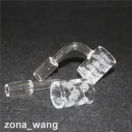 Rökning Quartz Banger Sandblästrad Bangers Beveled Edge Domeless Nail For Glass Bong Dab Rig Silikon Handrör