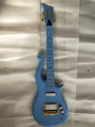 Custom Shop Prince Cloud Electric Guitar Blue Paint Guitar 21 Frets Gold Hardware Gratis frakt