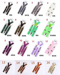 31 kolory dla dzieci Suspenders gładkie klamry elastyczne szelki Y chłopcy dziewczęce brace pasy regulowane kolorowe hha832