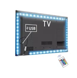 1m 2m 3mのUSBのLEDストリップの光のためのTVバックライトランプのためのRGBライト食器棚ワードローブキャビネットLEDダイオードテレビの背景照明