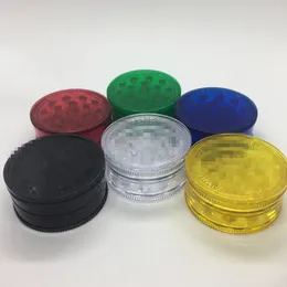 Colorful Plastic 42MM Dry Herb Tobacco Grind Spice Miller Grinder Crusher Grinding Chopped Hand Muller For Bong Smoking Tool DHL Free