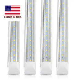 T8 Led Tube 4ft 8ft V-Shade Integrated Fluorescent Led Light 60W 120W Super Bright 270 Degree Beam Angle Lamp Top Sales