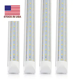 T8 Led Tube 4ft 8ft V-Shade Integrated Fluorescent Led Light 60W 120W Super Bright 270 Degree Beam Angle Lamp Top Sales