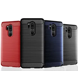 Carbon Fiber Texture Slim Armor Brushed TPU CASE COVER FOR LG Q9 One X5 ONE K40 K12 PLUS 100PCS/LOT