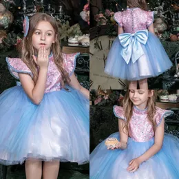 Cute Flower Girl Dress Princess Girl's Dresses Summer Beach Boho Kolana Długość Dziewczyny Prom Evening Suknie Urodziny Communion Dress