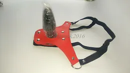 Bondage Samica Wiązka Panty Chastity Pas Skórzany Plug Figi Thong G-String Panties # R45