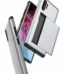 Hybrid Armor Dual Layer Card Card Slot Case dla Samsung S8 S9 Plus Note8 Note9 Uwaga10 Plus S7 Edge J3 J5 J7 2016 A310 A510 A710