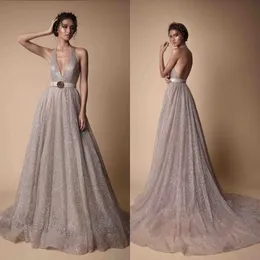 Dostosowane sukienki wieczorowe w rozmiarze Klamit Kryształowe szarfy koronkowy Tiul Tiul Sweep Train