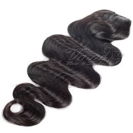 VMAE 11A Cabelo indiano único desenhado 100g cor natural onda corporal onda de traço de cavalo rabo de cavalo Extensões de cabelo humano virgem