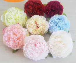 50 adet 10 cm Yapay Çiçekler Ipek Şakayık Çiçek Başları Düğün Parti Dekorasyon Malzemeleri Simülasyon Sahte Çiçek Kafa Ev Dekorasyon