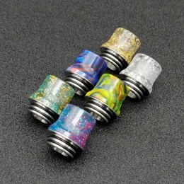 Epoxy Resin with SS Drip Tips 810 Resin Drip Tip Mouthpiece for Standard 810 Thread Smoking Accessories Wide Bore Drip DHL Free