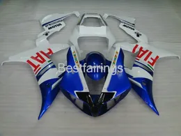 Yüksek kaliteli YAMAHA R1 2002 2003 için enjeksiyon kalıplama kaporta kiti mavi beyaz perdeler YZF R1 02 03 VC36