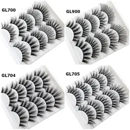 5 Pairs 3D False Eyelashes Natural Eyelash Extension 7 Style Eye Lashes Soft Fake Eyelashes Makeup Kit Cilios Mink Eyelashes