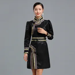 Kobieta Tradycyjny Festiwal Odzież Mongolski Szaty Zgrody Kostiumy Żywe Kostiumy Ulepszone Cheongsam Odzież Etniczna Azja Elegancka Dress