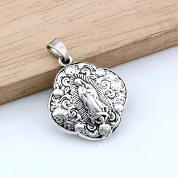 20pcs/lots Antique Silver Virgin Mary Religious Alloy Charm Pendant Fit Necklace DIY Accessories 25.8x35mm A-480a