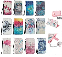 3D Dreamcatcher Butterfly Skeletons Wallet Flip PU Leather Case for Samsung A6 A8 PLUS J2 J4 J6 J3 J4 J7 J8 A7 A9 2018 A2 core