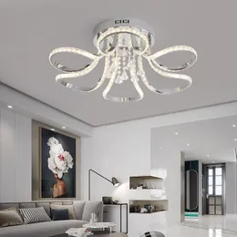 Modern LED Crystal ljuskrona för vardagsrum Bedroom Master Room Cristal Luster Chrome Finish 110V 220V Home Deco Chandelier
